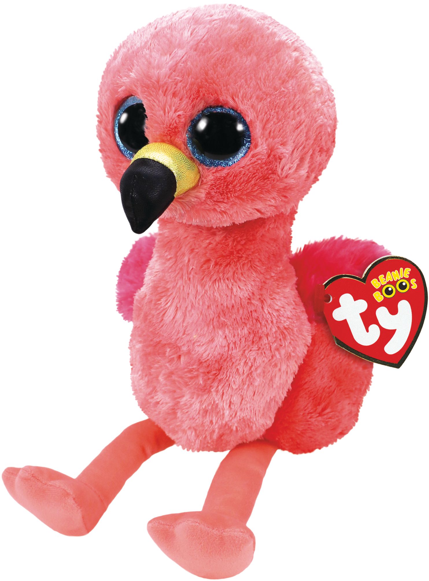TY Gilda Beanie Boos Flamingo Plush Front_Angled_Left