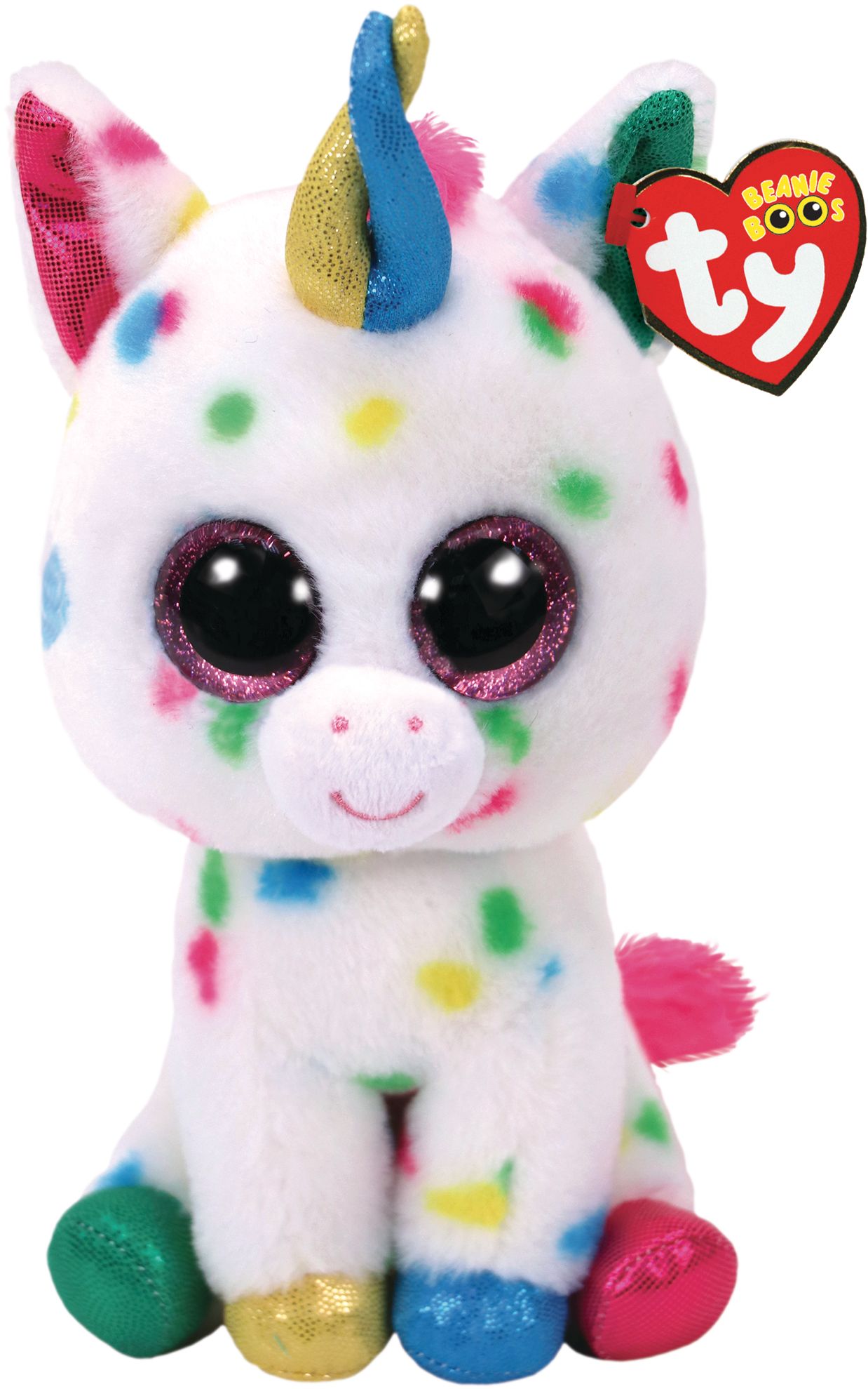 TY Harmonie Beanie Boo Unicorn Plush Front_Flat
