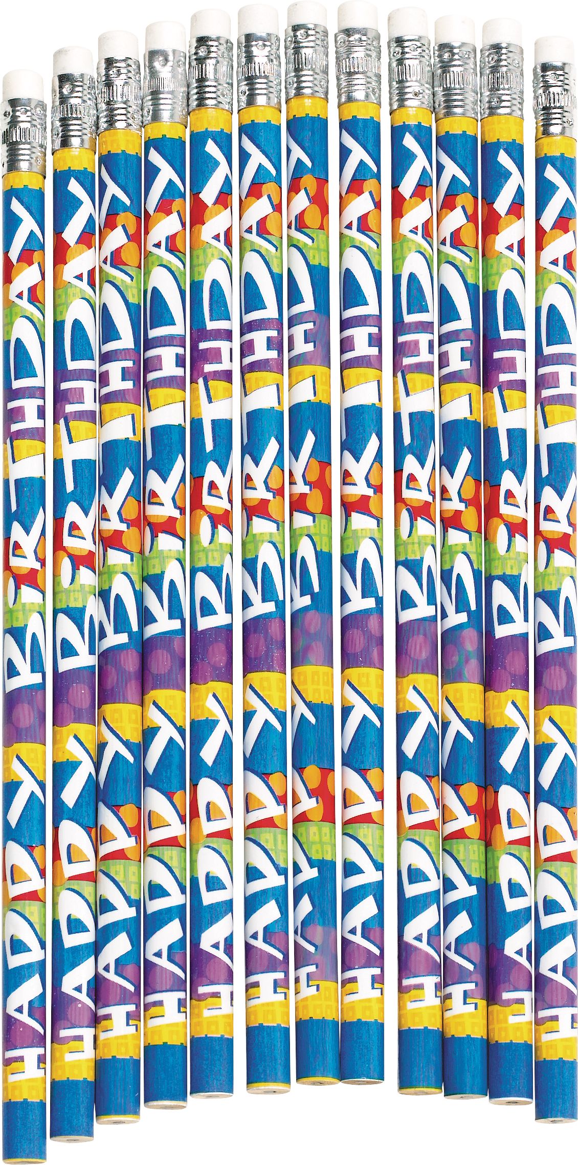 Happy Birthday Pencils, 12-pk Front_Flat