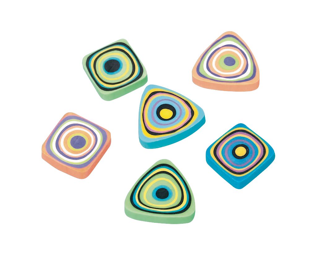 Swirl Erasers, 12-pk Overhead_Plunge