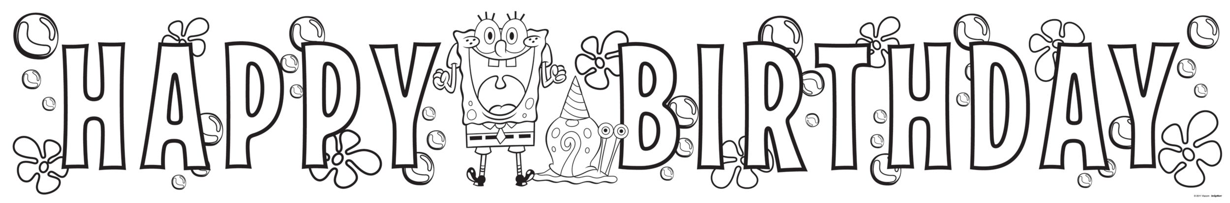 SpongeBob Mini Colouring Banners, 4-pk Front_Flat