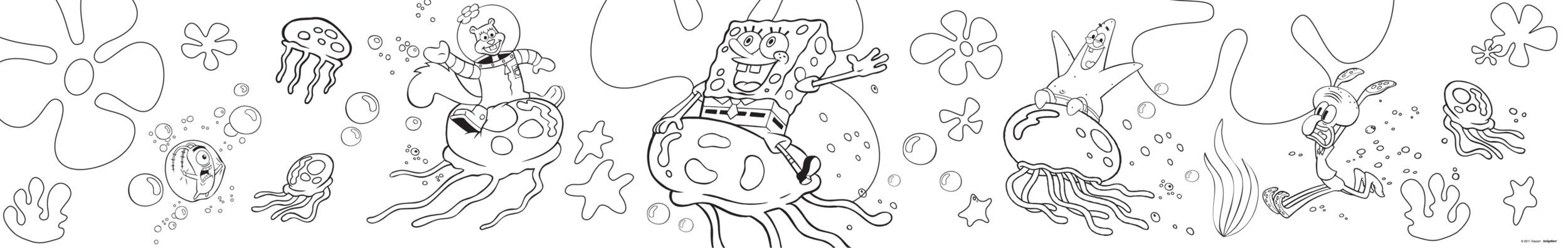 SpongeBob Mini Colouring Banners, 4-pk Front_Flat