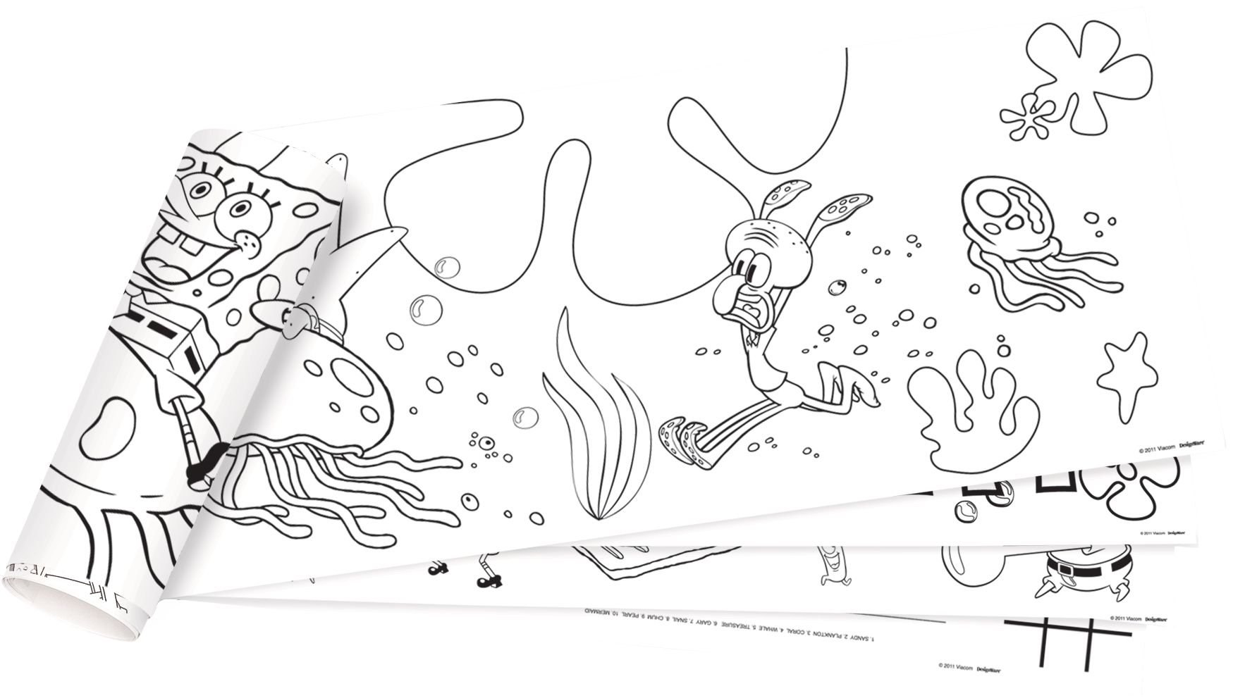 SpongeBob Mini Colouring Banners, 4-pk Overhead_Plunge