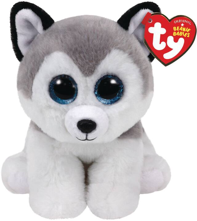TY Buff Beanie Babies Husky Dog Plush Front_Flat