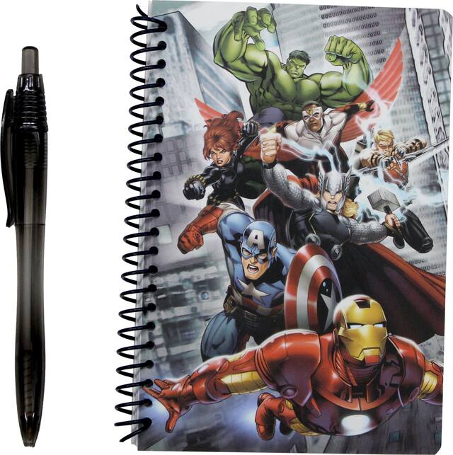 Avengers Notebook with Pen Overhead_Flat