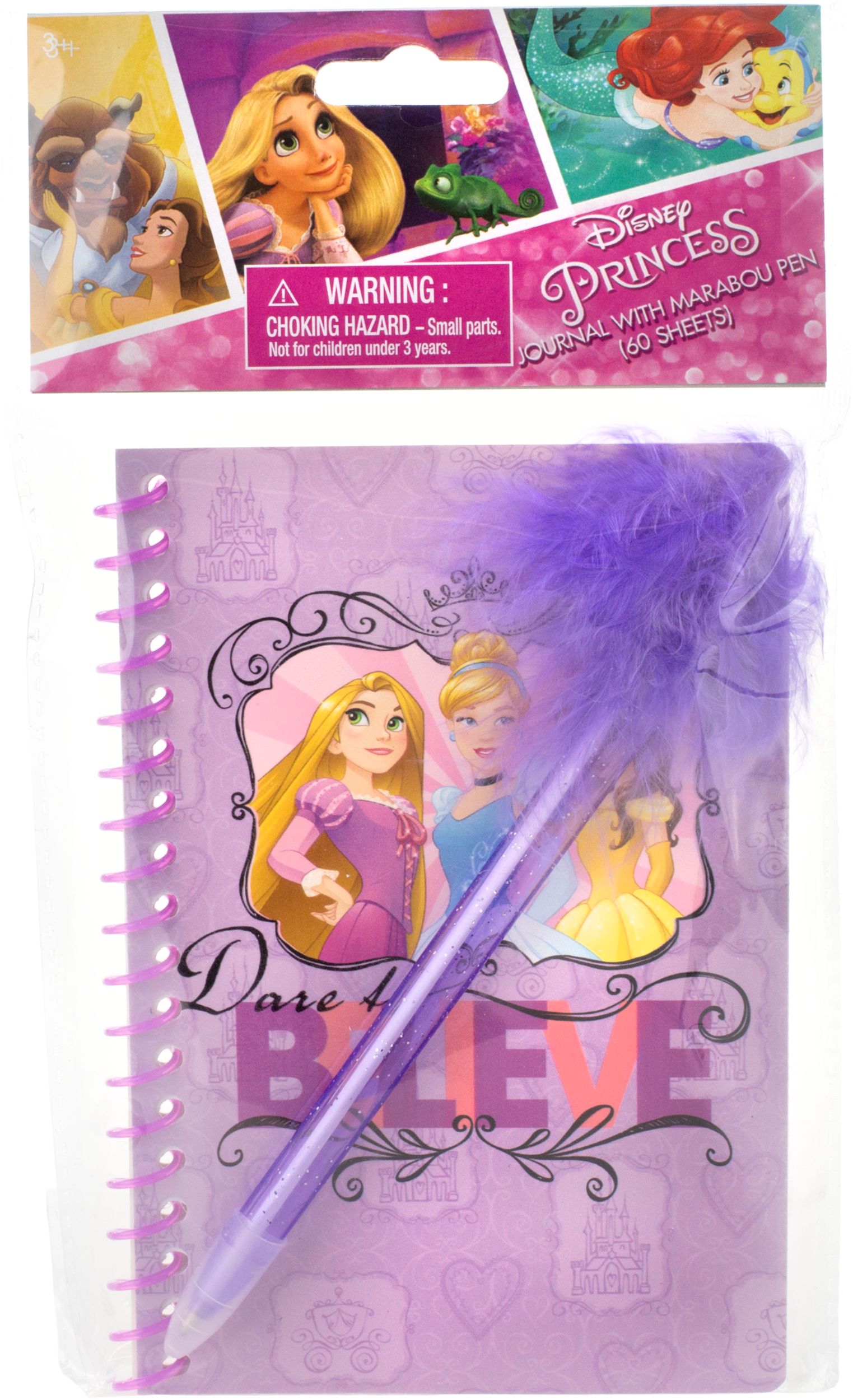 Disney Princess Notebook with Marabou Pen Front_Flat