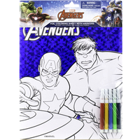 Feuilles à colorier prismatiques Avengers : La guerre de l'infini avec marqueurs Front_Flat