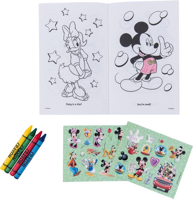 Disney Mickey Mouse Colouring & Activity Book with Crayons & Stickers ...