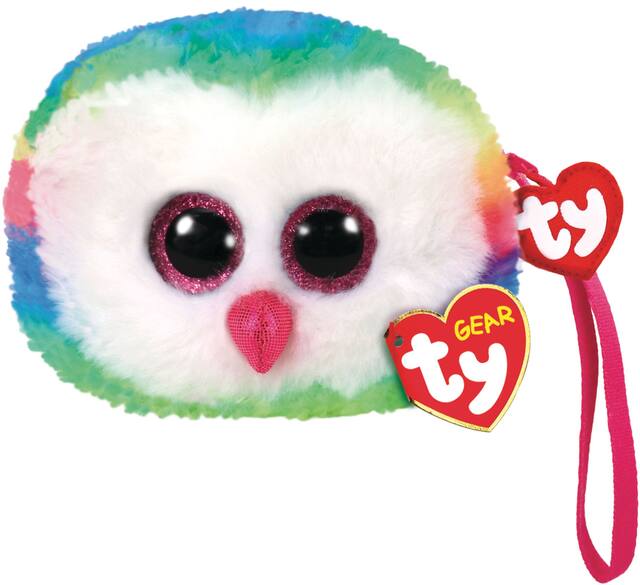 TY Owen the Owl Plush Wristlet Front_Flat