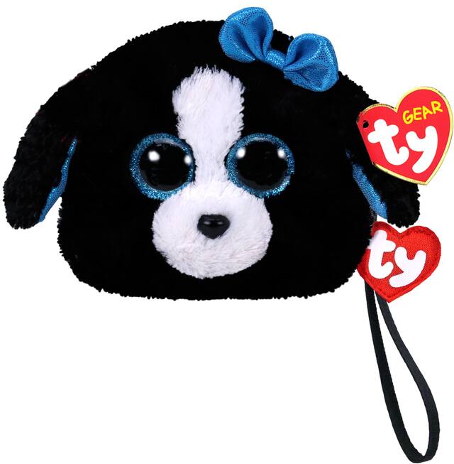 TY Tracy the Dog Plush Wristlet Front_Flat