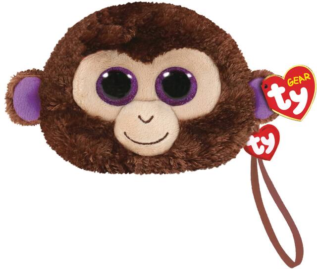 TY Coconut the Monkey Plush Wristlet Front_Flat