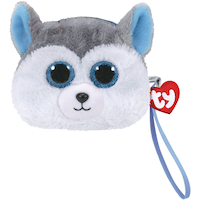 TY Slush the Husky Plush Wristlet Front_Flat