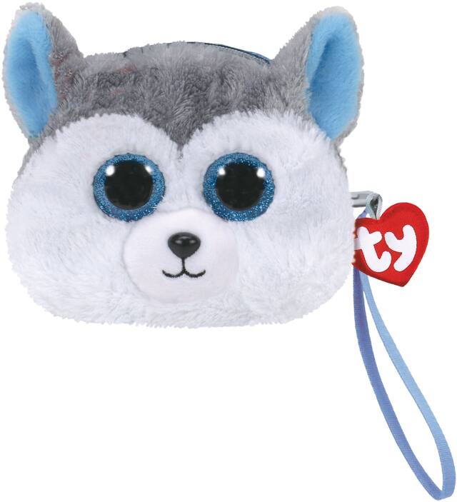 TY Slush the Husky Plush Wristlet Front_Flat