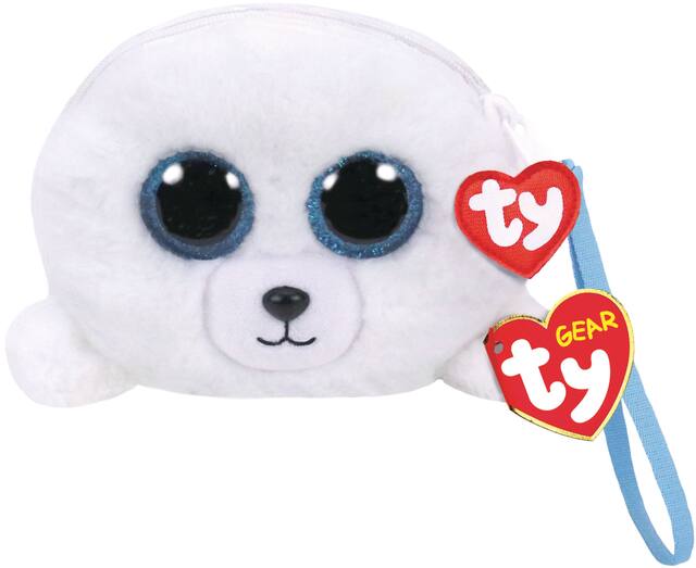 TY Icy the Seal Plush Wristlet Front_Flat