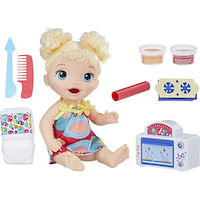 Baby Alive Snackin’ Treats Baby Doll With Curly Blonde Hair Composite_or_Mixed
