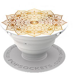 PopSocket Gold Silence Collapsible Grip Front_Elevated