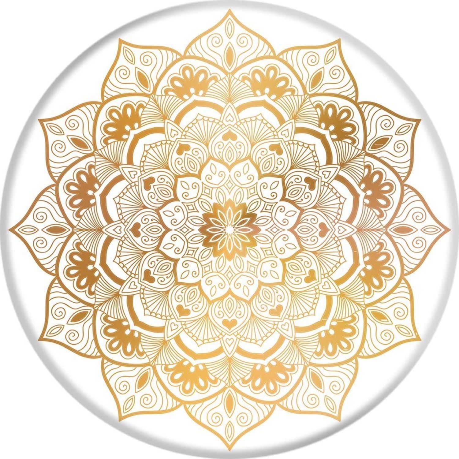 PopSocket Gold Silence Collapsible Grip Overhead_Flat