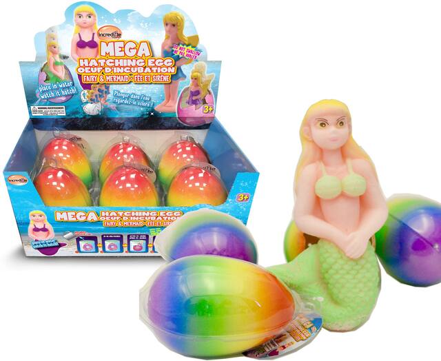 Mermaid Giant Hatching Egg, Multi-Coloured, for Birthday/Party Favour Composite_or_Mixed