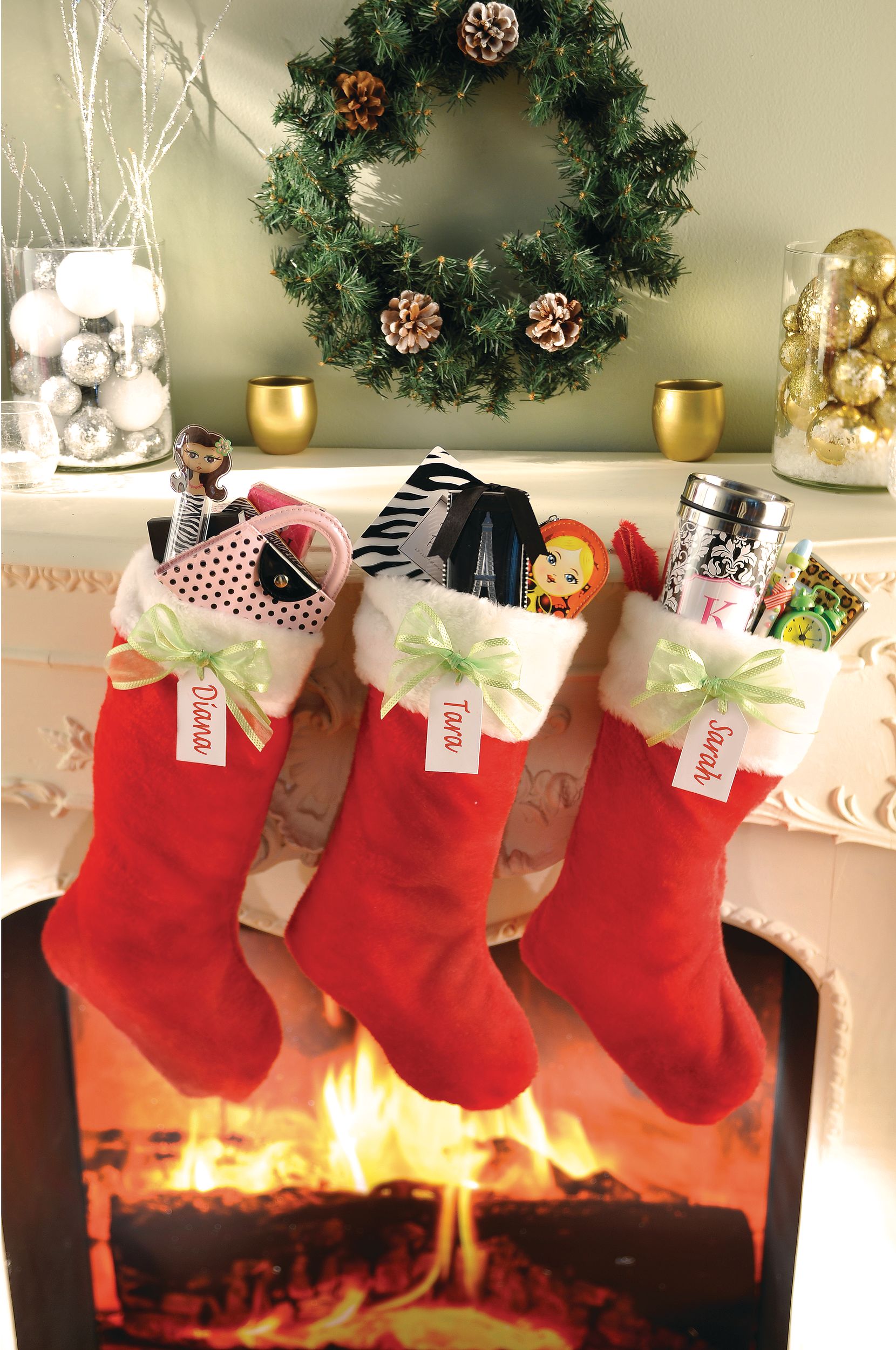 Plush Christmas Stocking, 18-in Front_Flat