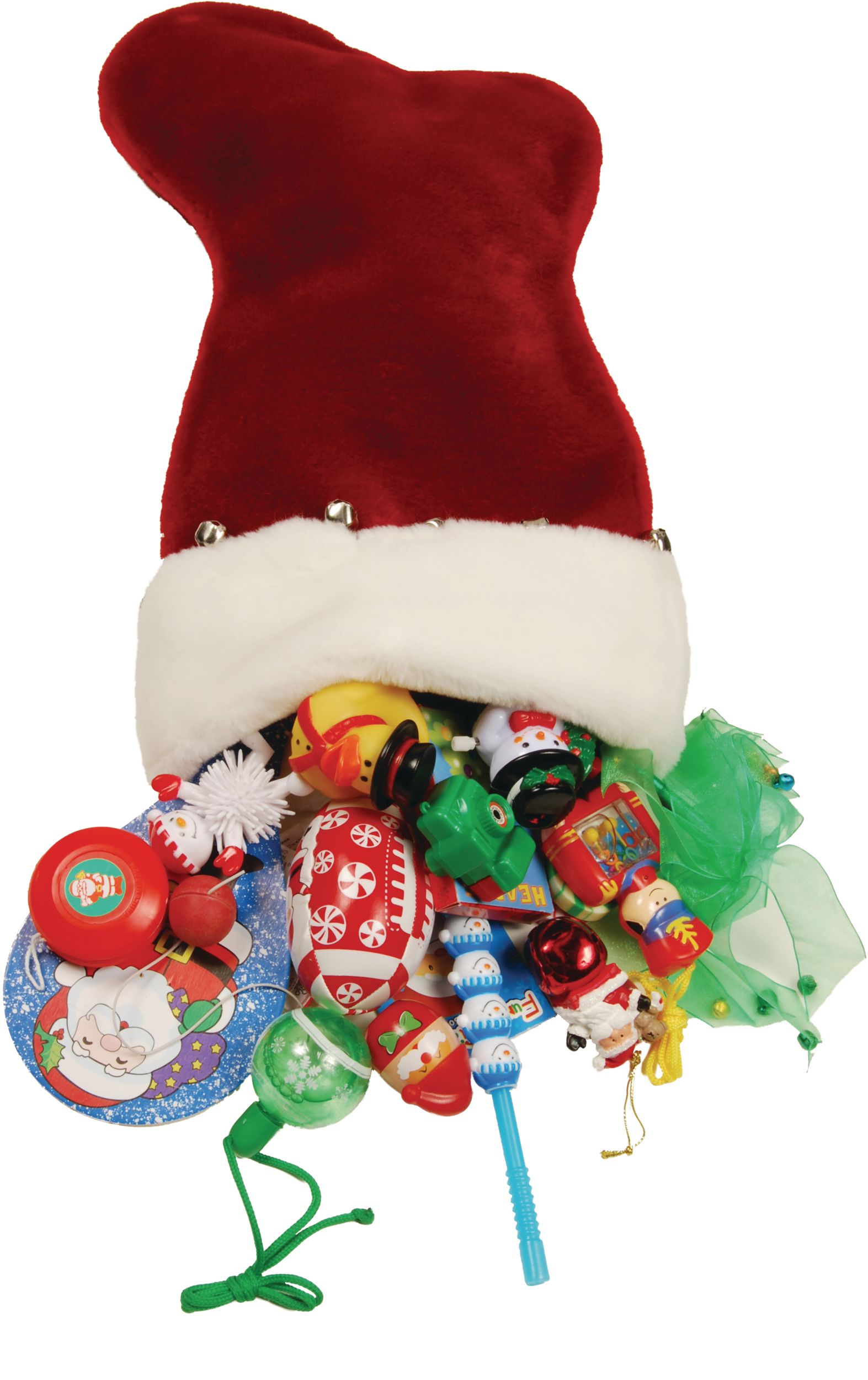 Plush Christmas Stocking, 18-in Overhead_Plunge