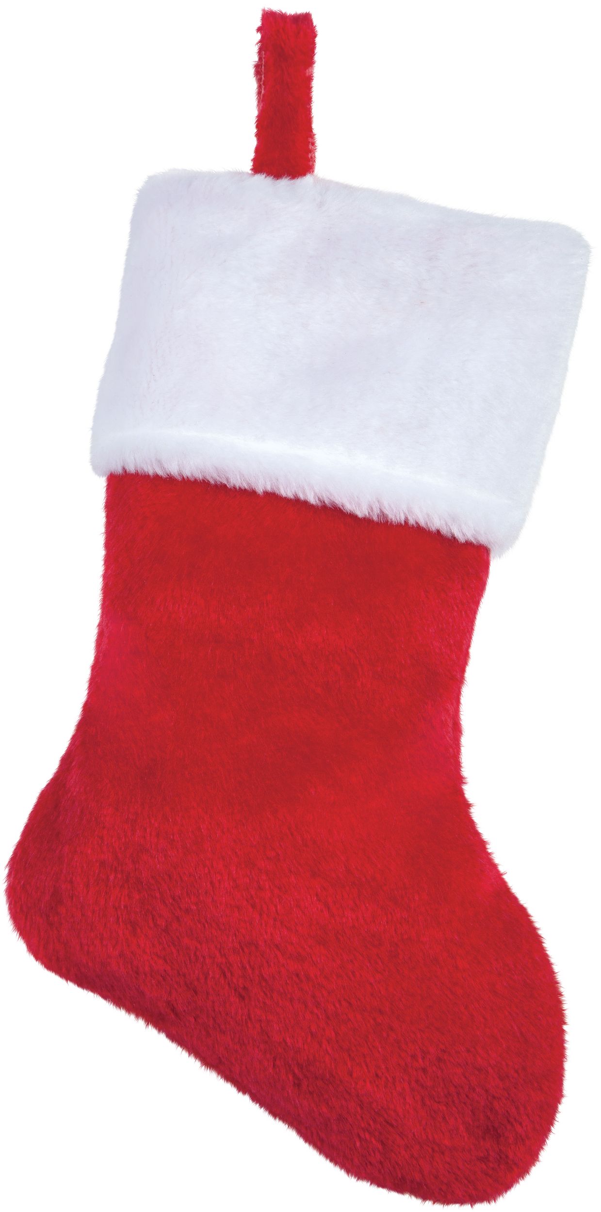Plush Christmas Stocking, 18-in Front_Flat
