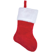 Plush Christmas Stocking, 18-in Front_Flat
