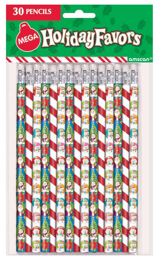 Christmas Pencils, 24-ct Front_Flat