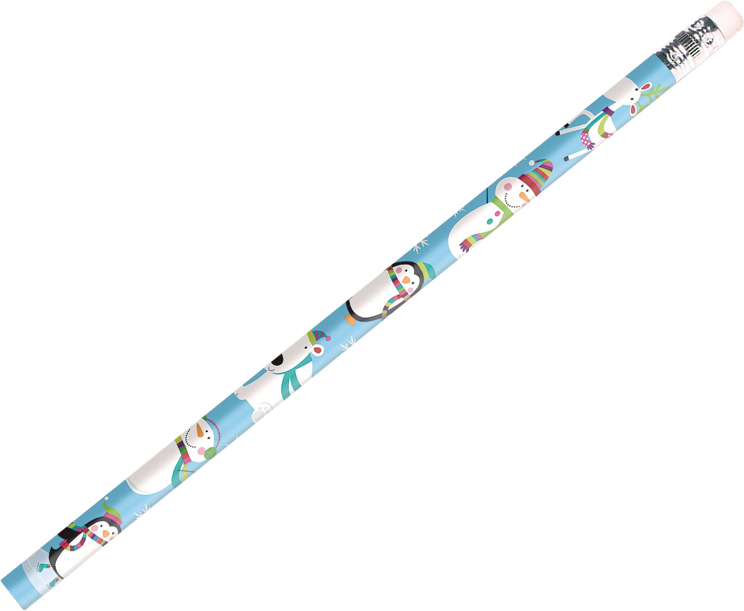 Jolly Snowman Pencils, 12-pk Overhead_Flat