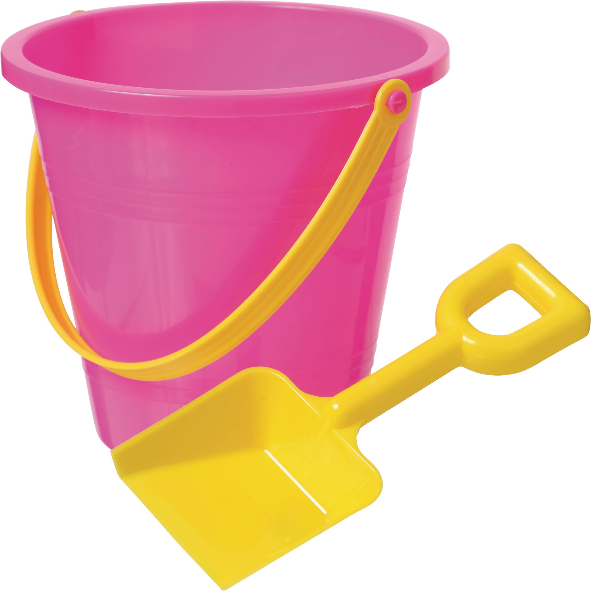 Seau à sable et pelle jouet, multicolore, pour les activités estivales et de plage Front_Angled_Left