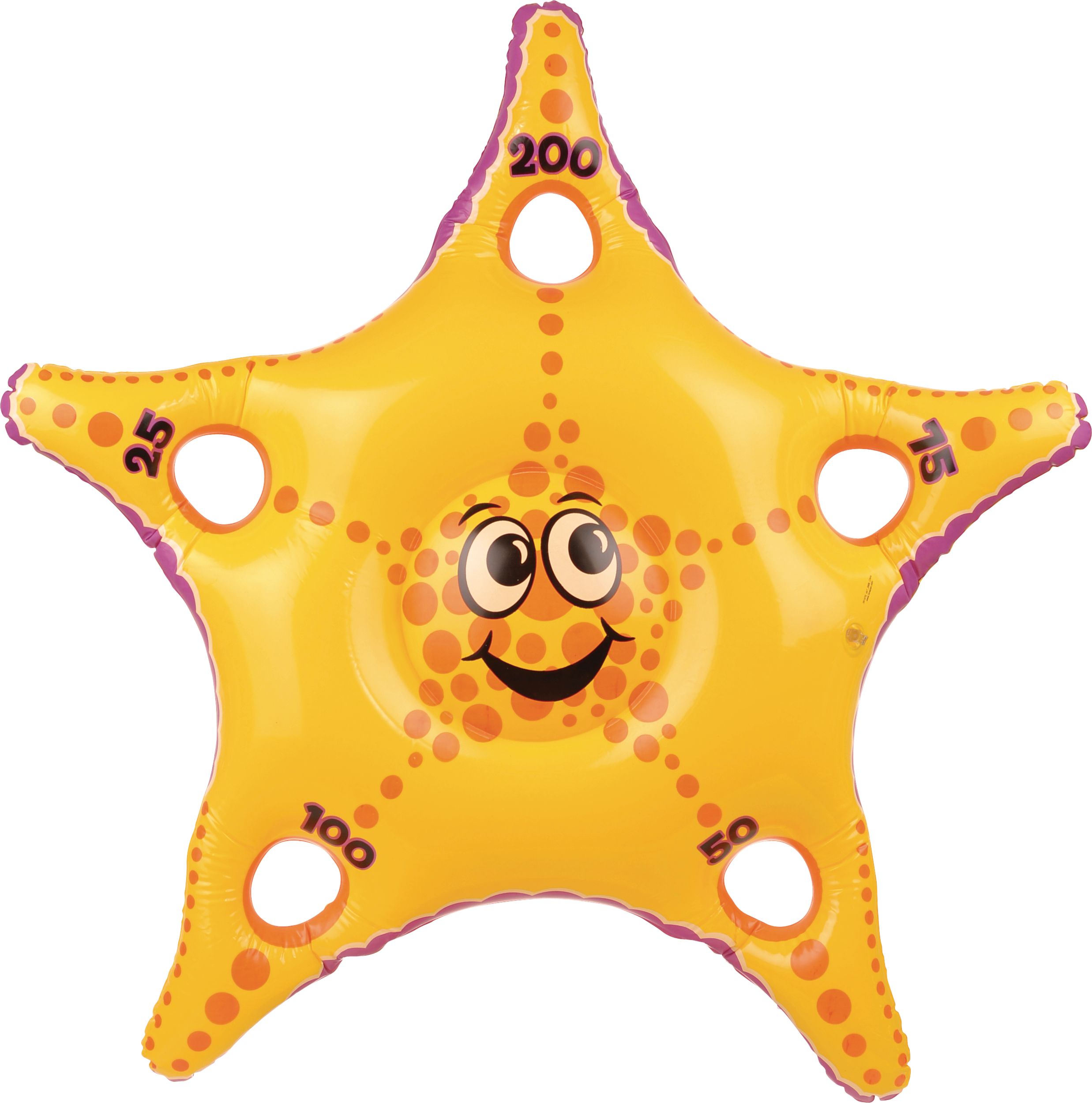 Starfish Giant Inflatable Ring Toss Game, Multi-Coloured, 11-pk, for Summer/Beach Activities Overhead_Flat