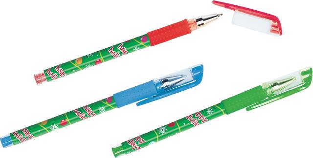 Stylos gel de Noël, paq. 12 Overhead_Plunge
