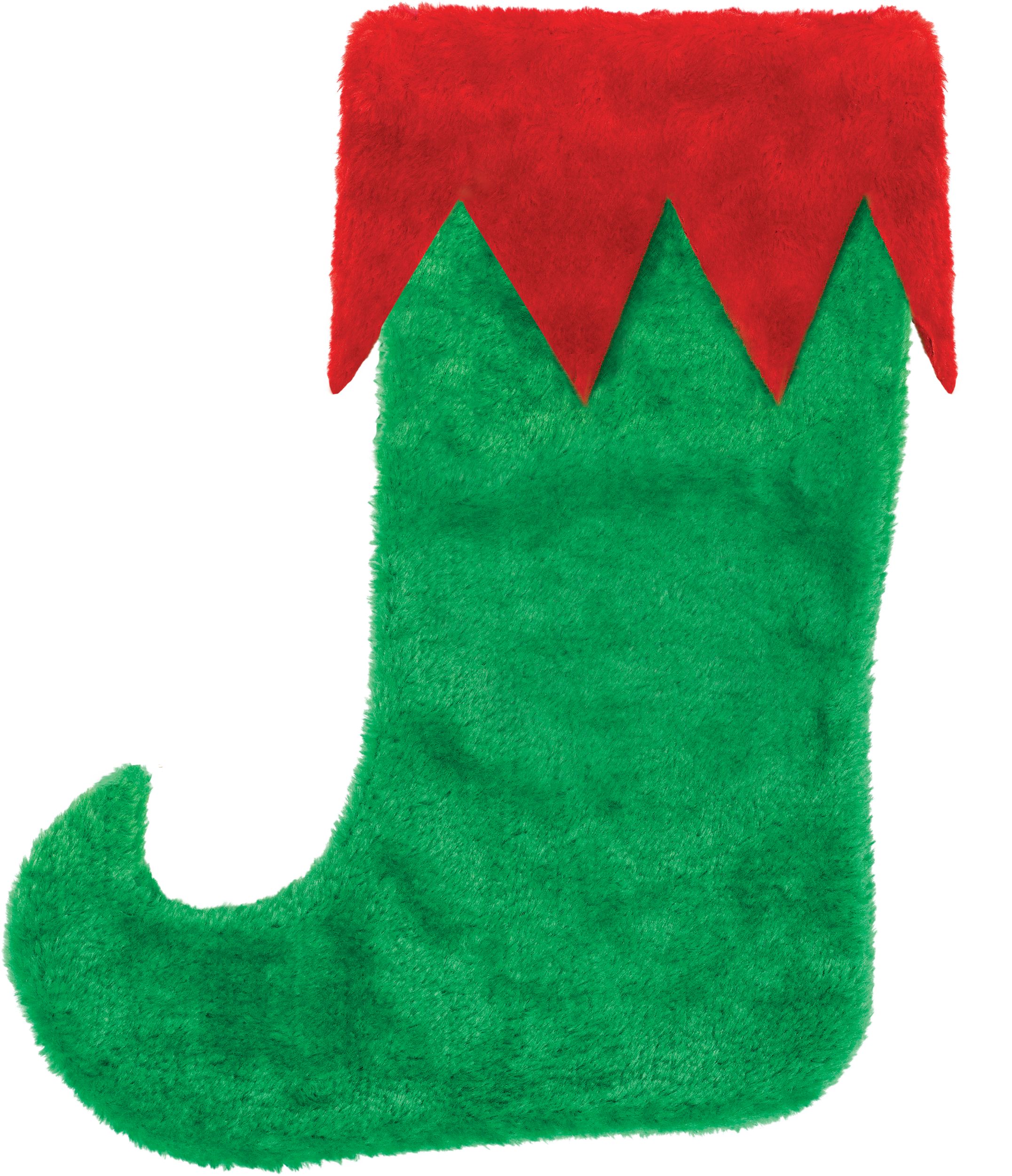 Elf Shoe Christmas Stocking, 18-in Front_Flat