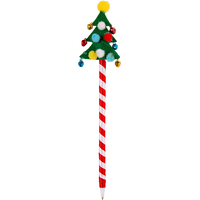 Stylo Cloches et arbre de Noël, 8,5 po Front_Flat
