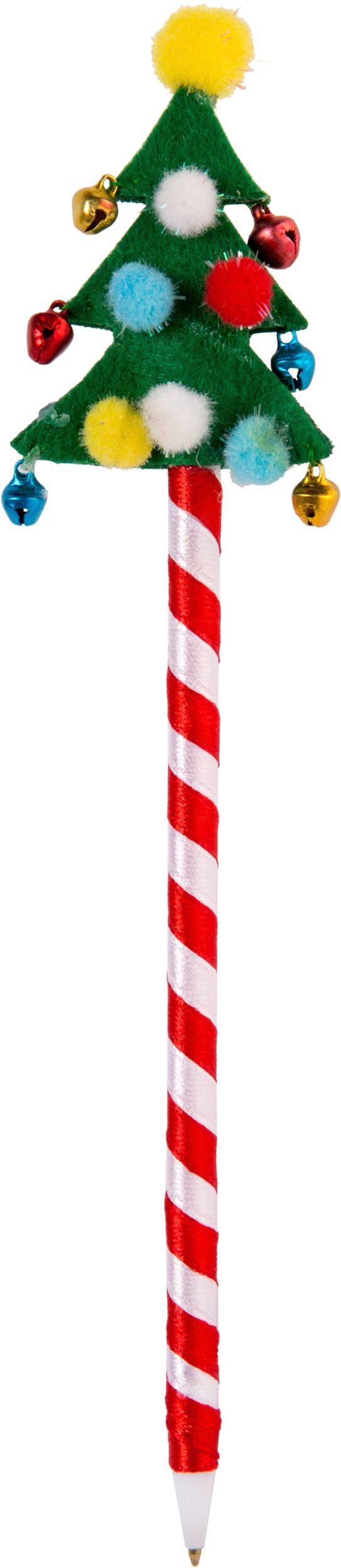 Jingle Bell Christmas Tree Pen, 8.5-in Front_Flat
