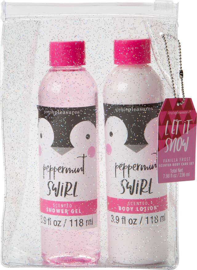 Peppermint Swirl Bath Set, 2-pcs Front_Flat