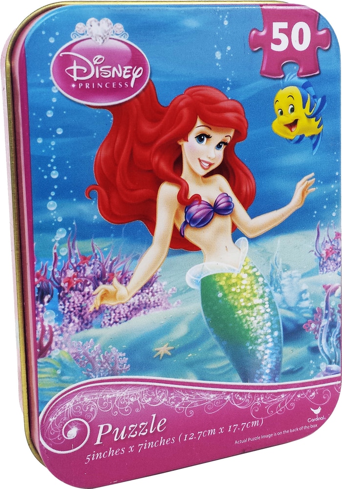 Disney Princess The Little Mermaid Ariel 50pc Puzzle in Collectible Tin 5 x 7 