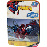 Spider-Man Puzzle Tin, 50-pc Front_Angled_Left