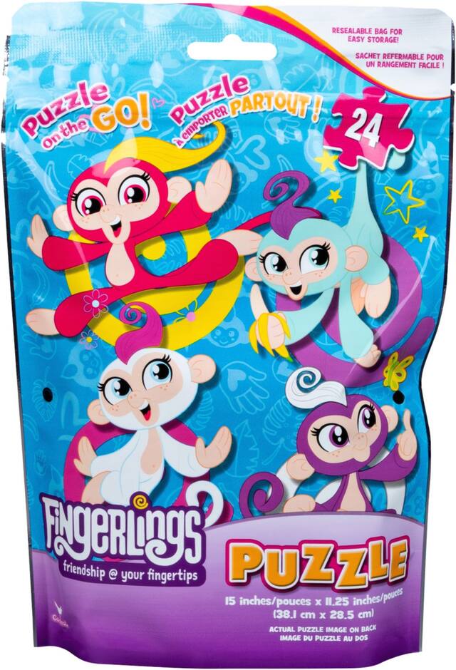 Fingerlings Puzzle Bag, 24-pc Front_Flat