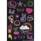 Neon Summer Fun Stickers, 3-pk Front_Flat