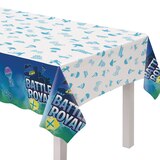 Battle Royal Rectangle Plastic Reusable Table Cover, Blue, 54x96-in, for Birthday Party CloseUp