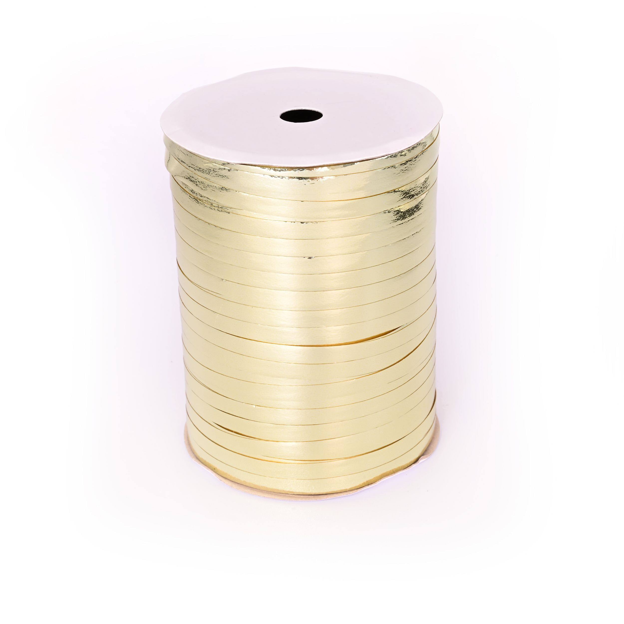 Gift Wrapping Ribbon Spool, Gold, 200-ft, for Graduation/Birthday/Wedding Front_Elevated