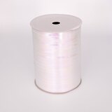 Gift Wrapping Ribbon Spool, White, 200-ft, for Graduation/Birthday/Wedding Front_Elevated