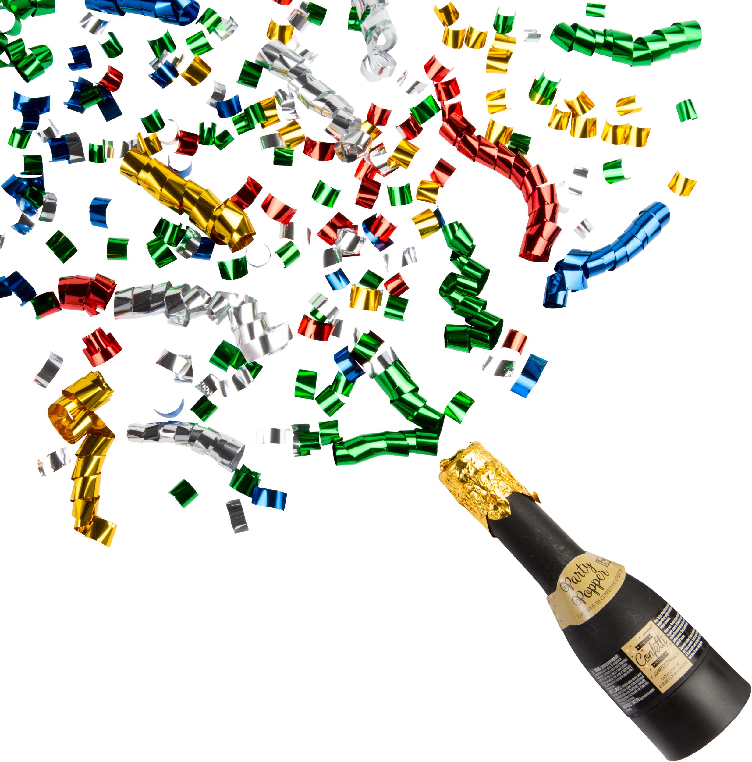 Canons à confettis bouteille, 2&nbsp;po Composite_or_Mixed