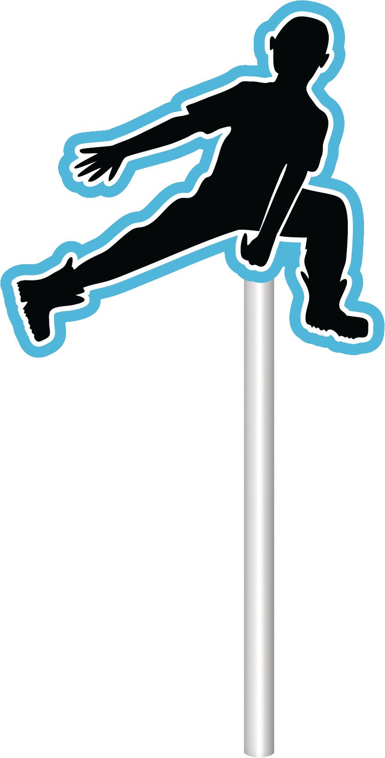 Battle Royal "Eat Sleep Game Repeat" Cupcake Treat Toppers, Blue, 12.25-in, 12-pk, for Birthday Party Front_Flat