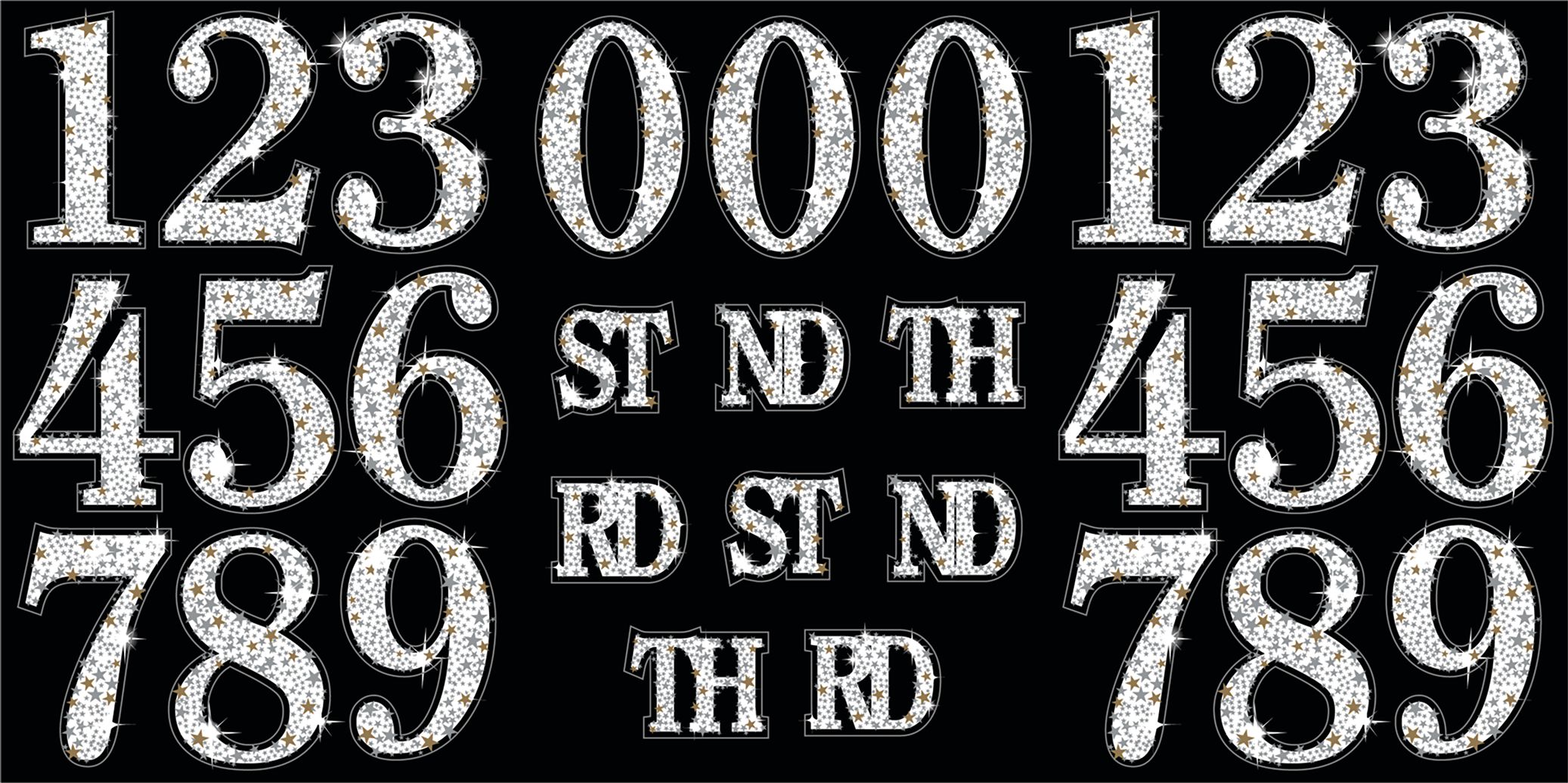 Sparkling Celebration "Happy Birthday" DIY Customizable Tinsel Spray Burst Centerpiece Table Decoration, Black/Gold/Silver, 18-in, for Birthday Party Overhead_Flat