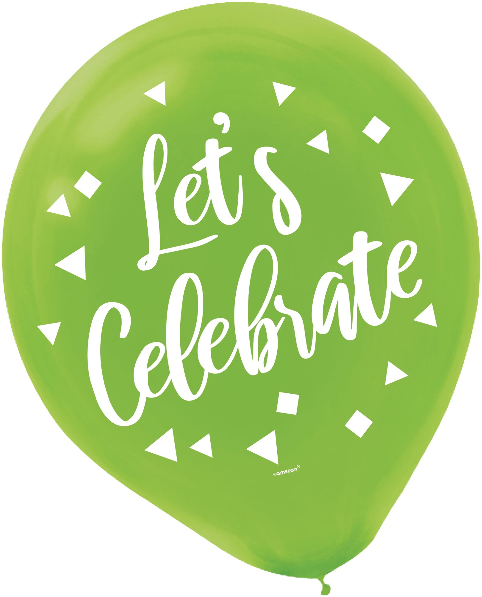 A Reason to Celebrate "Happy Birthday" Round Latex Balloons, Green/Blue/Red, 12-in, 15-pk, for Birthday Party Front_Flat