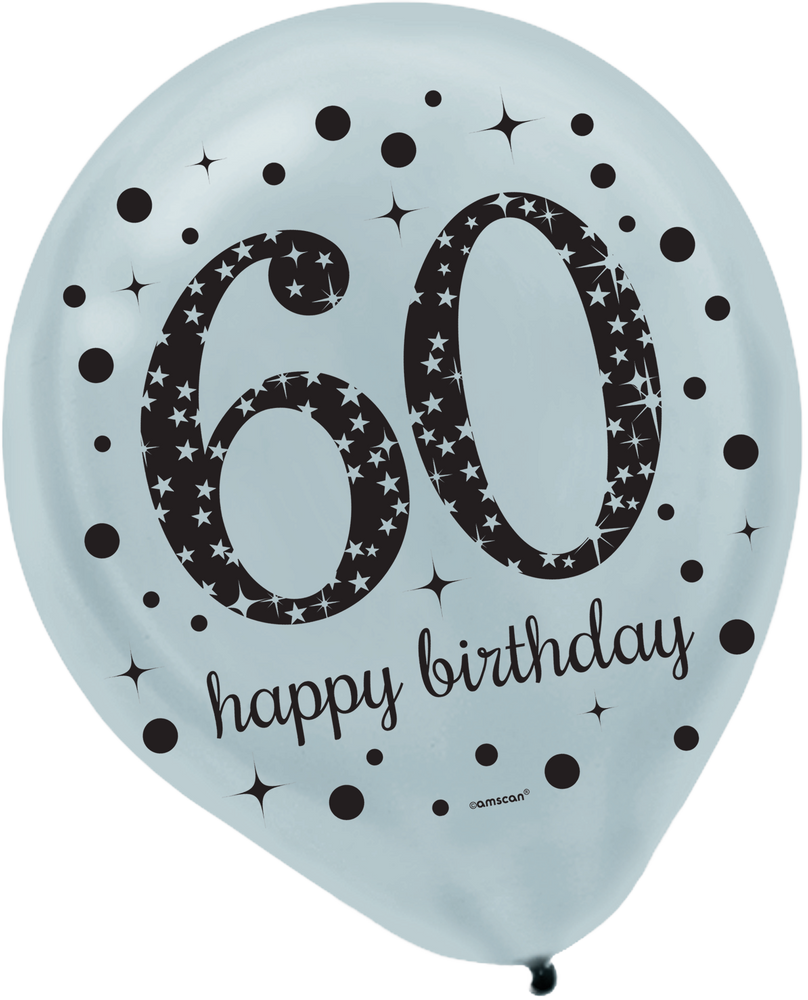 Sparkling Celebration 60th Birthday Balloons, 15pk Canadian Tire
