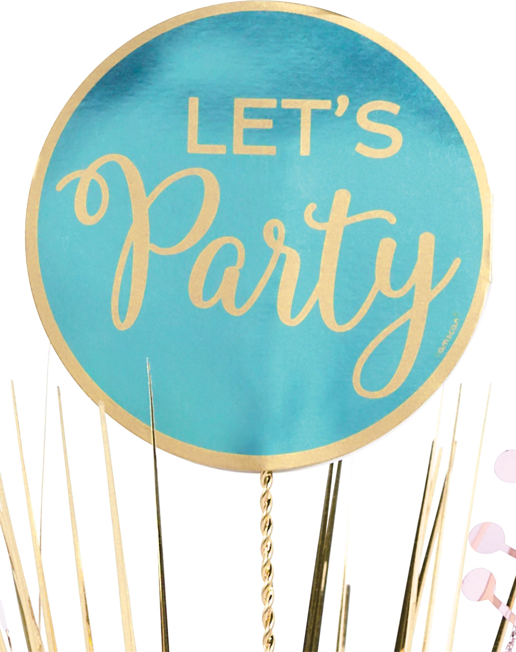 Birthday Spray Centrepiece Decoration, Gold CloseUp