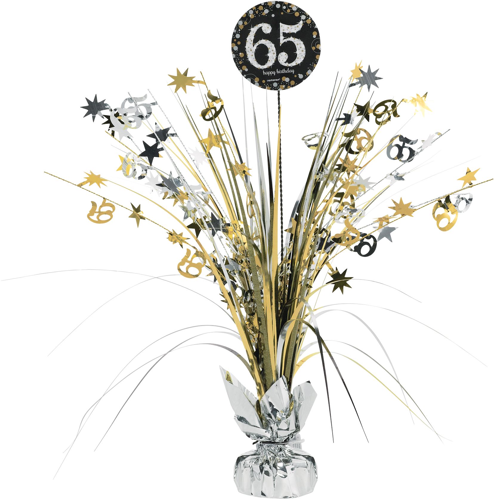 Centre de table en gerbe scintillante 65e&nbsp;anniversaire Front_Flat