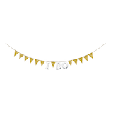 Créez votre propre banderole à fanions étincelante pour anniversaire/mariage/fête prénatale, argent, 20 pi Front_Flat